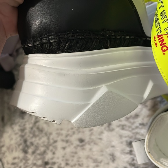 F_WD women’s platform sandal sneakers black and white nomads size 38 - Picture 9 of 15